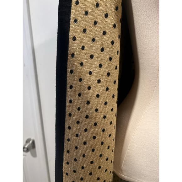 Anne Klein Black Cardigan with White Dots - Picture 7 of 9
